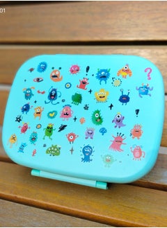 EVERICH Monster Fun Bento Lunch Box for Kids - 1100ml, Leakproof, Compartments for Organized Meals  - Image 3