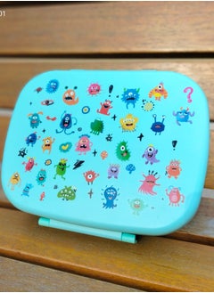 EVERICH Monster Fun Bento Lunch Box for Kids - 1100ml, Leakproof, Compartments for Organized Meals  - Image 1