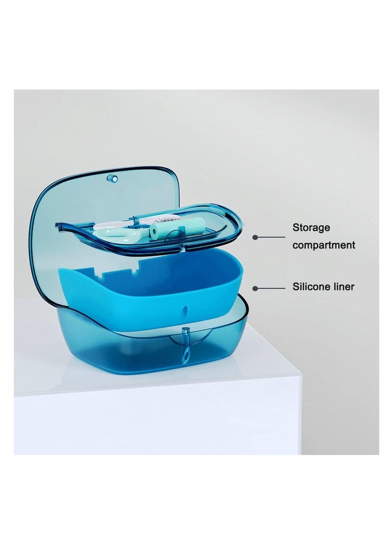 SYOSI 2-Tier Retainer Box Container, Partial Mouth Guard Container Case Denture Box Orthodontic Denture Storage Boxes(Random) - Image 4