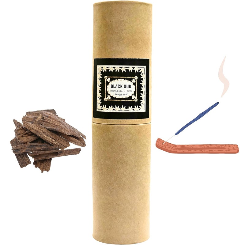 HumbleGoods Humble Goods Oudh Agarbatti 350 GMS 125 Incense Sticks Free Oud Agarbatti Incense Stand Worth 150 Rupees with Luxury Premium Oud Agarbatti Pure Orignal Oud Attar Incense  - Image 1