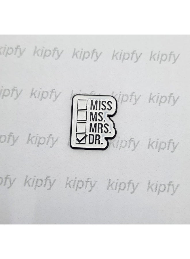 3M Dr. Checked Checkbox Metal Sticker for iPhone, Black and White, Adhesive, Doctor Theme - Image 1