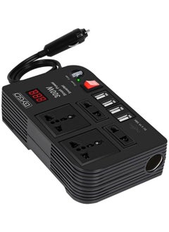 بيوينتي 300W Car Power Inverter DC 12V/24V to 220V AC with 4 USB Ports Fast Charging with 2 Universal Sockets with Multifunctional LED Display Photovoltaic Inverter  - Image 1