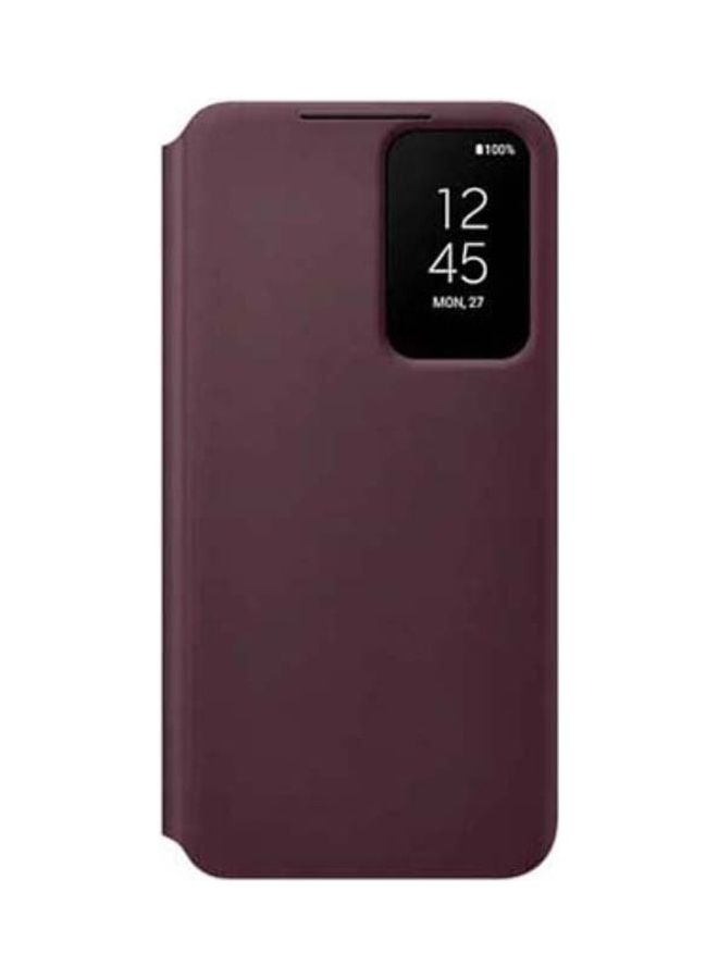 NIBEMINENT Smart View Cover For Samsung Galaxy S22 Burgundy - Image 1