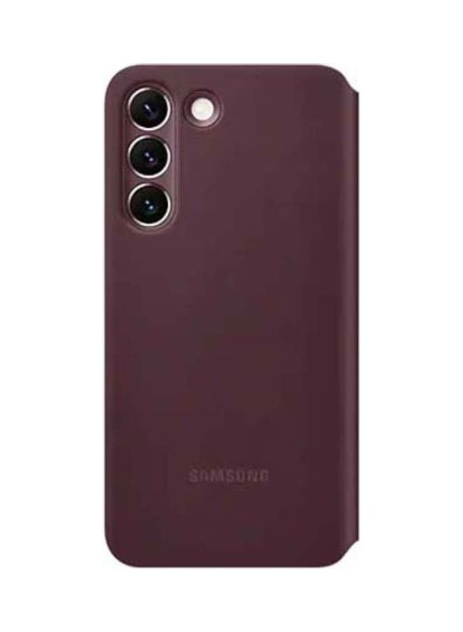 NIBEMINENT Smart View Cover For Samsung Galaxy S22 Burgundy - Image 2