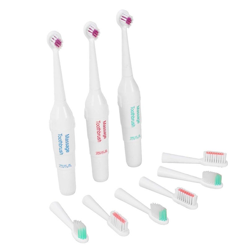 3pc Electric Pet Toothbrush Dog Sonic Brush Portable for Travel Blue - Image 2