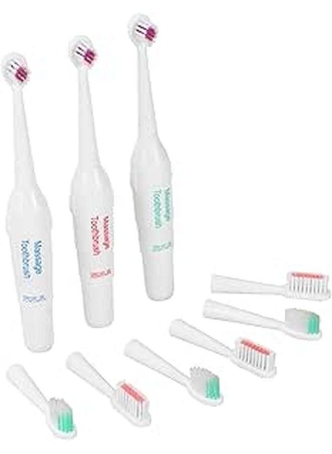 3pc Electric Pet Toothbrush Dog Sonic Brush Portable for Travel Blue - Image 1