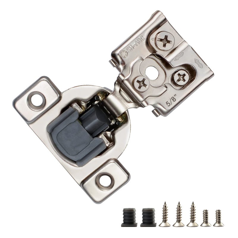 Stianc 10 Pack 5/8"" Overlay 3D Soft Close Hinges For Face Frame Kitchen Cabinet  3 Way Adjustability  Quiet Self Closing Door  105 Degree - Image 1