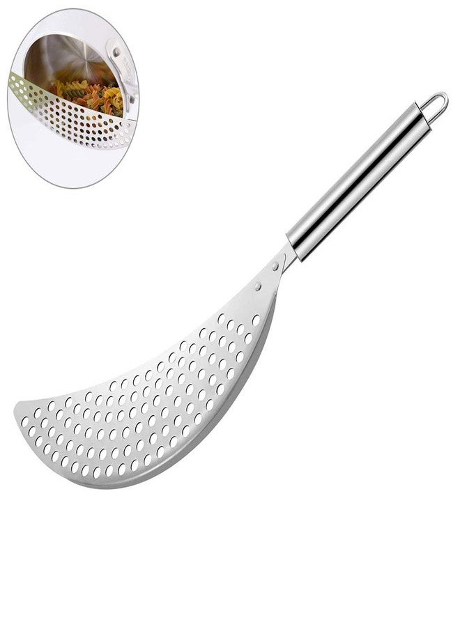 Mrisata Pan Strainer, Stainless Steel Strainer Pot with Handle, Half Moon Pot Strainer for Kitchen pots, Multi Purpose Food Drain, Stainless steel kitchen filter, Pot Strainer - Image 4