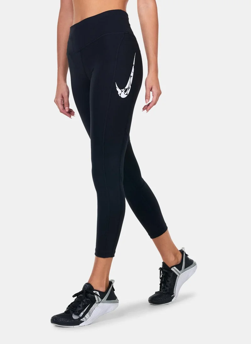 نايكي Women's Fast Mid-Rise Running Leggings