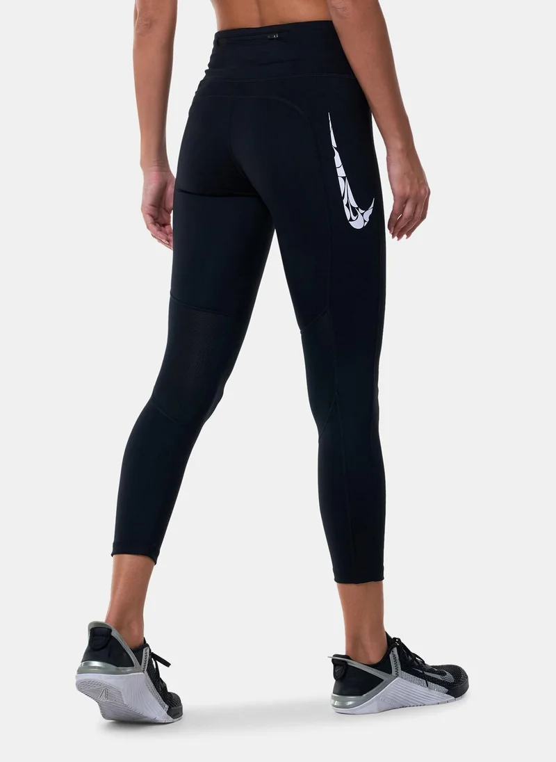 نايكي Women's Fast Mid-Rise Running Leggings