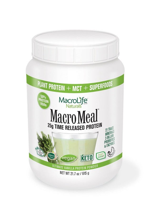 MacroLife Naturals MacroMeal Vegan Protein Powder Vanilla, Superfood Greens Probiotics + Fiber, Immune Energy Digestive Daily Essentials for Women & Men Gluten-Free 21.7oz (15 Servings) - pzsku/Z639B912FC19D4ADE9FC3Z/45/_/1739883017/22529130-acaf-4b35-9c63-f58f8f34f9d2