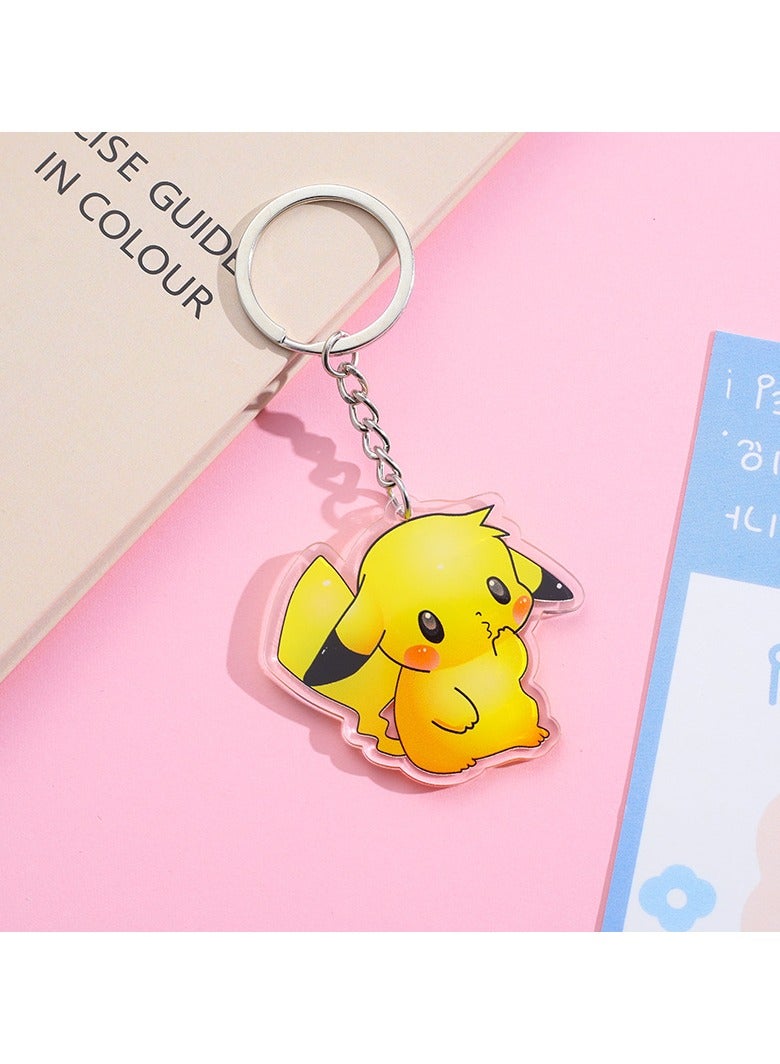 1-Piece Pokemon Pikachu Acrylic Keychain