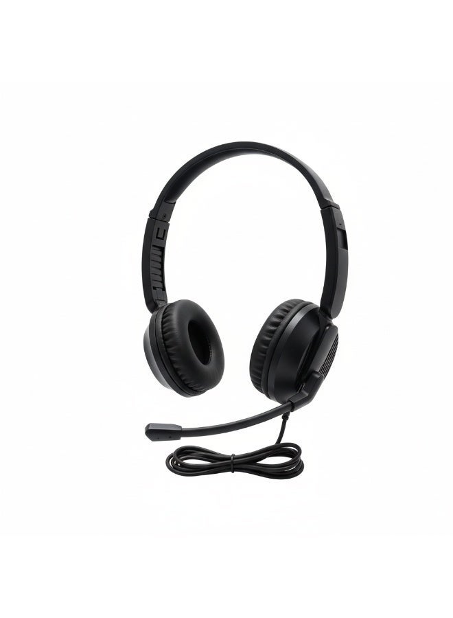 كومك سماعة رأس KOMC H10 USB بميكروفون عزل ضوضاء ENC للعمل والتعلم أونلاين - Image 2