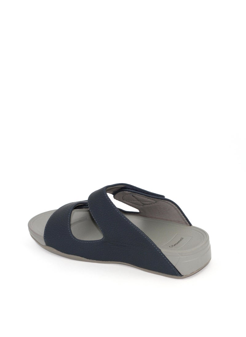 Geoomnii Odalis1 Traditional Arabic Sandals for Boys – Comfortable Slip-On Style for Everyday Wear -Navy - Image 2