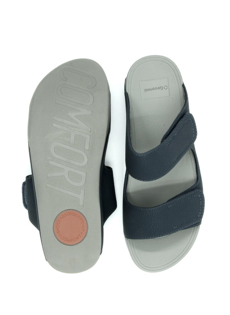Geoomnii Odalis1 Traditional Arabic Sandals for Boys – Comfortable Slip-On Style for Everyday Wear -Navy - Image 4