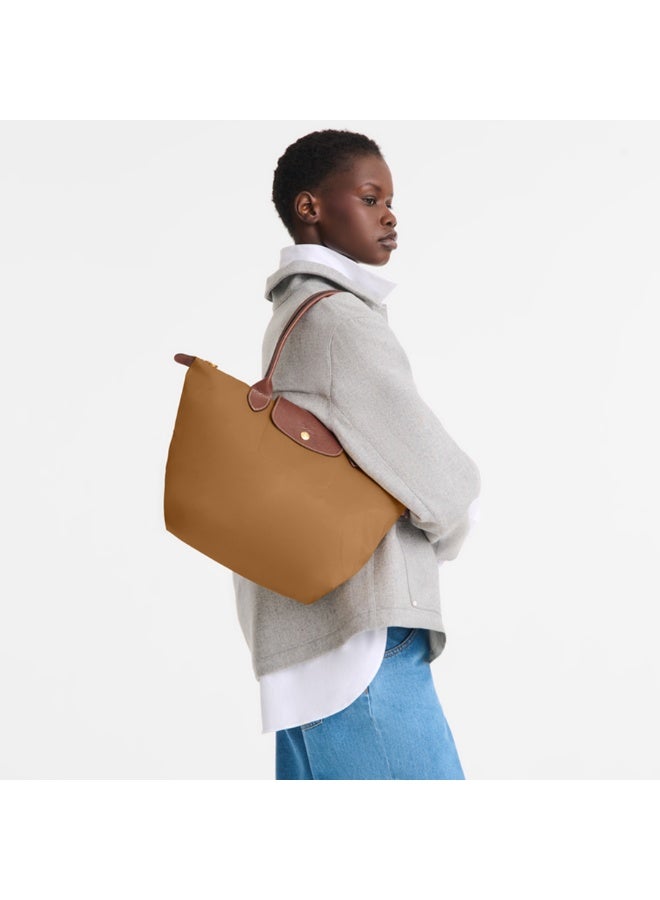 Longchamp Le Pliage Medium Tote Bag, Warm Caramel Brown, Waterproof Fabric with Synthetic Leather Trim - Image 4