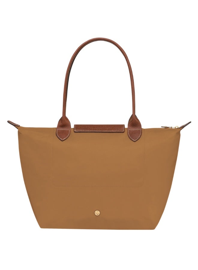Longchamp Le Pliage Medium Tote Bag, Warm Caramel Brown, Waterproof Fabric with Synthetic Leather Trim - Image 2