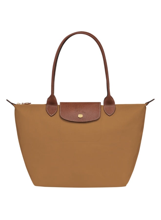 Longchamp Le Pliage Medium Tote Bag, Warm Caramel Brown, Waterproof Fabric with Synthetic Leather Trim - Image 1