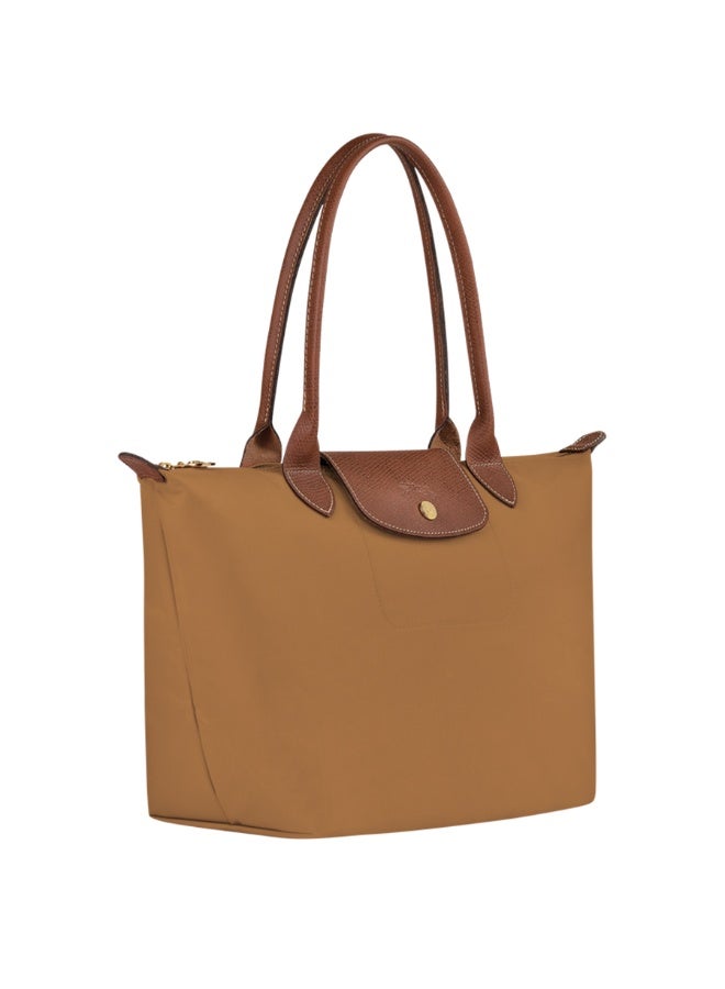 Longchamp Le Pliage Medium Tote Bag, Warm Caramel Brown, Waterproof Fabric with Synthetic Leather Trim - Image 3