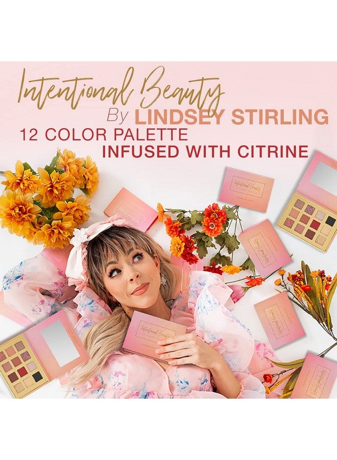 BellaPierre Lindsey Stirling Citrine Palette | 12 Color Eyeshadow Palette Infused With Citrine Crystal | Nontoxic & Paraben Free | Cruelty Free - Image 3