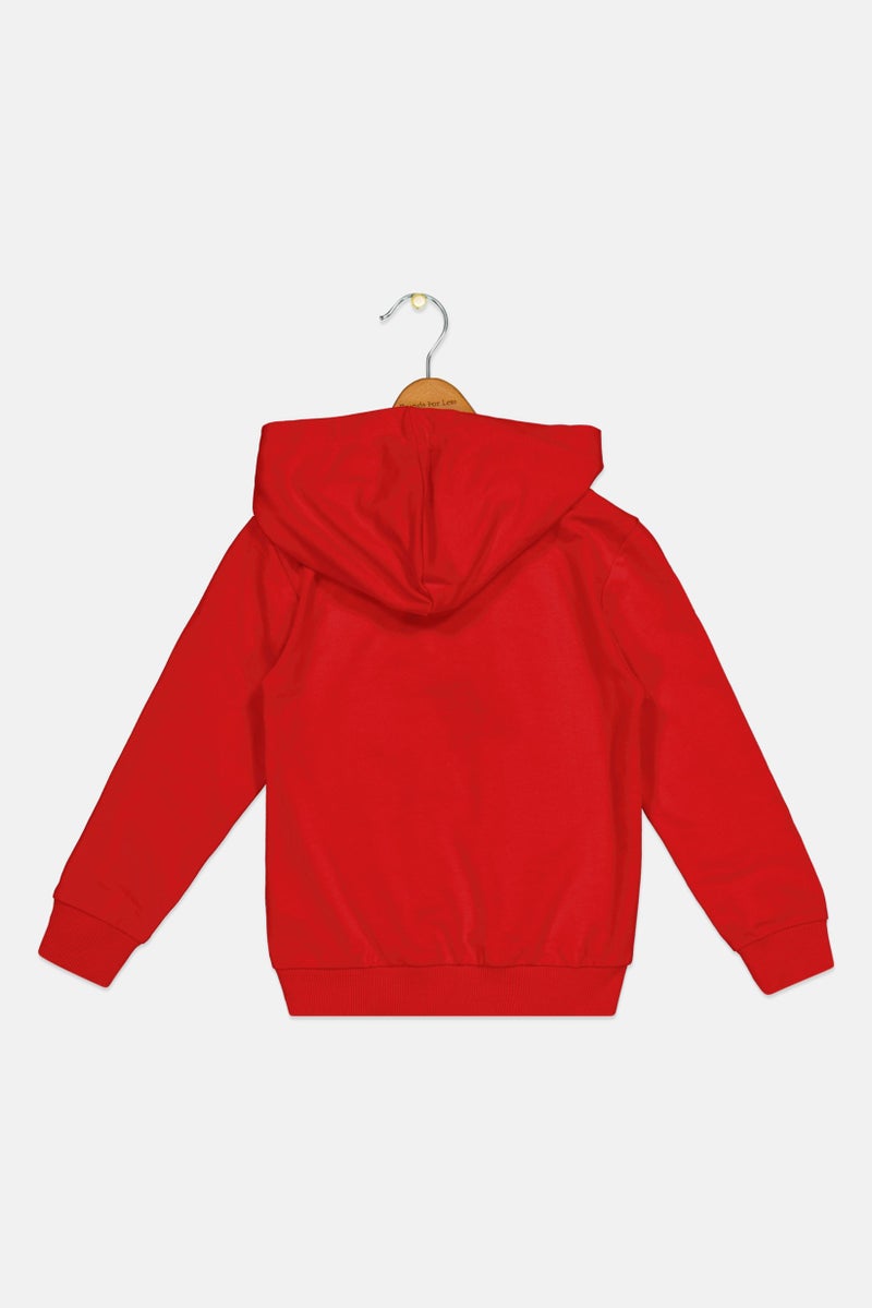 MARVEL Kids Boy Spider-Man Long Sleeve Hoodie, Red - Image 3