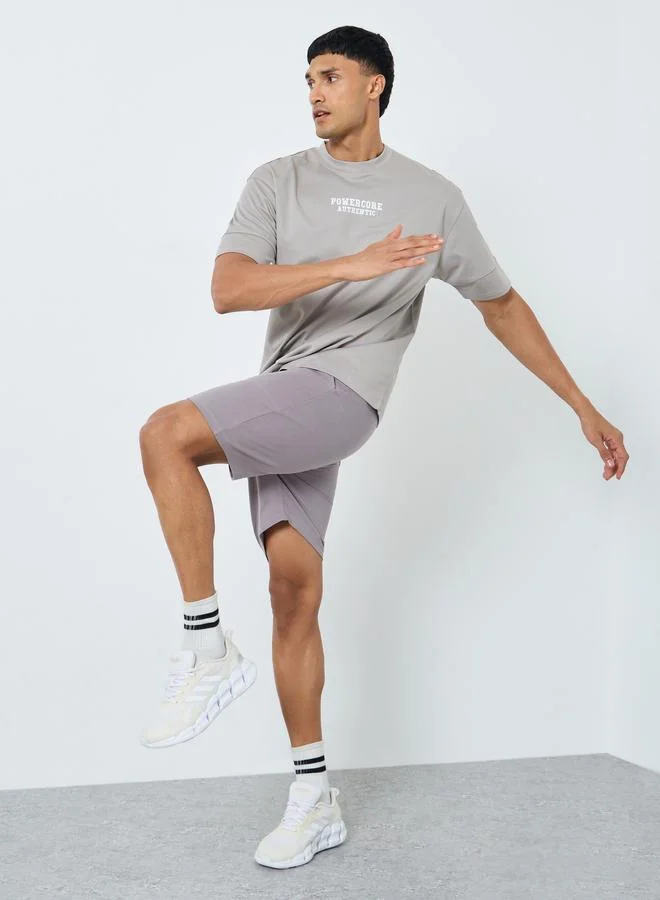 Styli Active Men Oversized Mock Neck Training T-Shirt