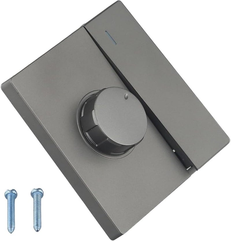 Gray Ceiling Fan Speed Control Switch Stepless Adjustment Flame Retardant PC Material - Image 1