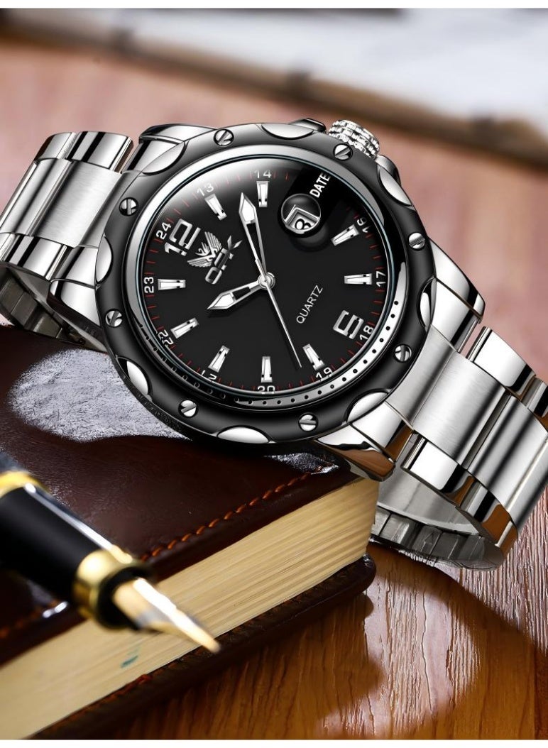 OPK Watch for Men Stainless Steel Waterproof Luminous Date Analog Quartz Wrist Watch Business Fashion Casual Men Watches - Image 4