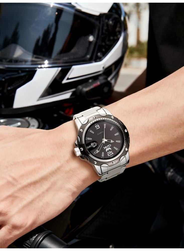 OPK Watch for Men Stainless Steel Waterproof Luminous Date Analog Quartz Wrist Watch Business Fashion Casual Men Watches - Image 3