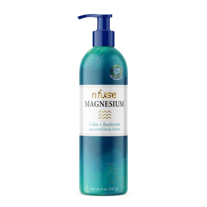 nfuse Natural Magnesium Lotion | Mg++ Delivery Technology | Pure Magnesium Chloride U.S.P. | Fragrance Free - Unscented: Calm + Replenish - 8 oz - Image 1