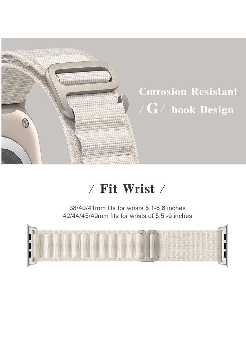 BORTONY Alpine Loop Compatible with Apple Watch Band 38mm 40mm 41mm for Women Men Rugged G Hook and Adjustable Sport Watch Band for i watch Ultra SE Series 8 7 6 5  - Image 2