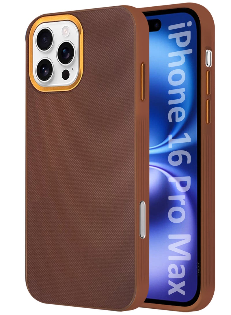 CATANES iPhone 16 Pro Max Vegan Leather Case Cover, Slim Fit, Raised Edges for Camera and Screen Protection - Image 1