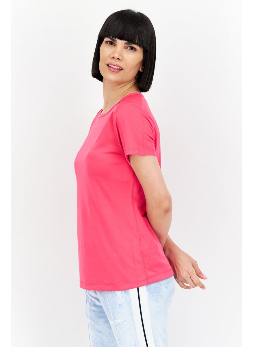 Women Round Neck Short Sleeve Plain T-Shirt, Dark Pink - pzsku/Z639C13BD67771B05F240Z/45/_/1726109058/af4b444c-2d6e-4f01-af16-bf628640a859