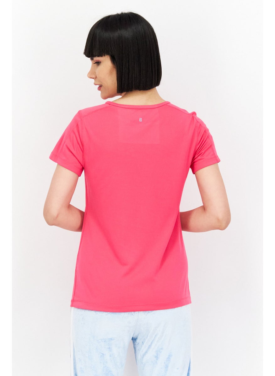 Women Round Neck Short Sleeve Plain T-Shirt, Dark Pink - pzsku/Z639C13BD67771B05F240Z/45/_/1726109062/0669ad83-d953-4d05-8c4b-530a4c74ce08