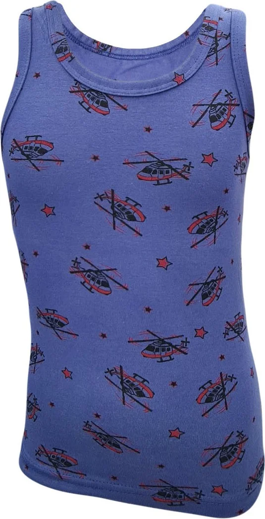 اونوريل Boys 5-Pack Mixed Color Airplane Printed Lycra Undershirt