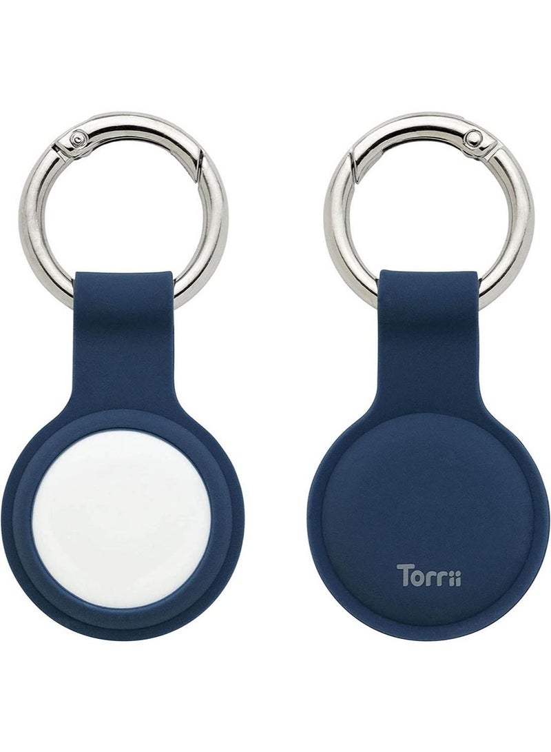 Torrii Bon Jelly Case Cover for AirTag Keychain Ring Holder - Blue  - Image 1