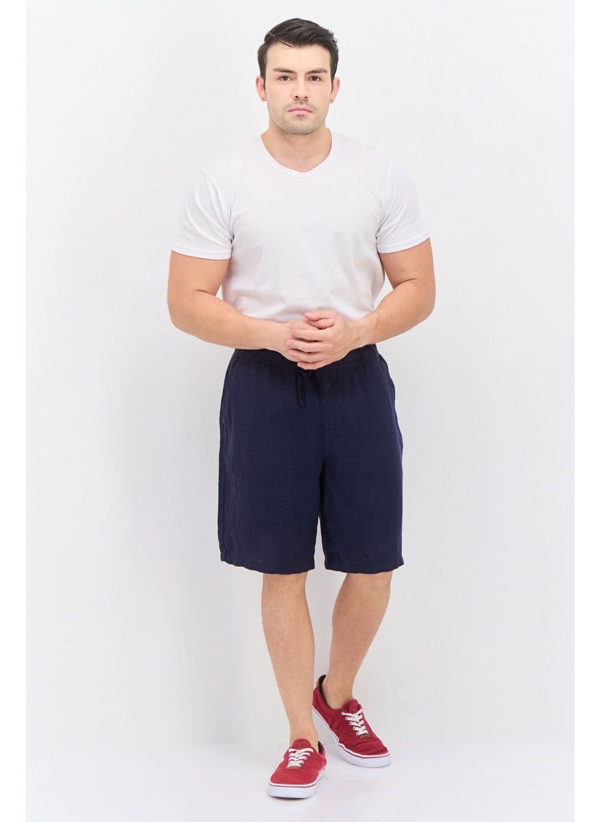 Men Textured Drawstring Basic Shorts, Navy Blue - pzsku/Z639C3692A5B3621706AFZ/45/_/1737641874/9339d858-642d-454b-88ee-bd4545d3465b