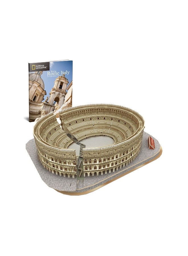 CubicFun National Geographic Colosseum 3D Model Puzzle Kits Toy with Booklet, 131 pieces (DS0976h) - Image 3