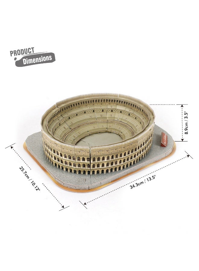 CubicFun National Geographic Colosseum 3D Model Puzzle Kits Toy with Booklet, 131 pieces (DS0976h) - Image 4