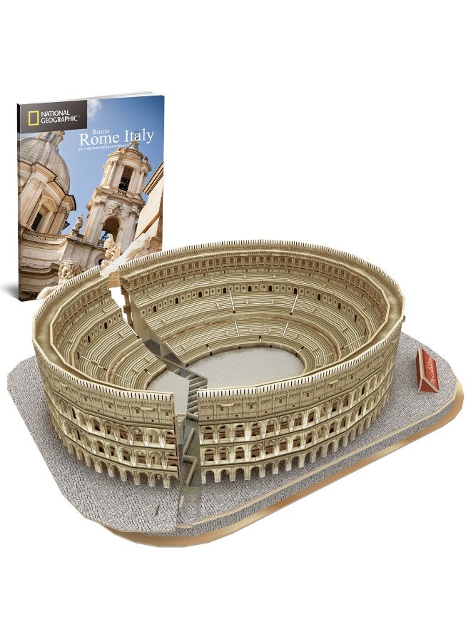 CubicFun National Geographic Colosseum 3D Model Puzzle Kits Toy with Booklet, 131 pieces (DS0976h) - Image 2