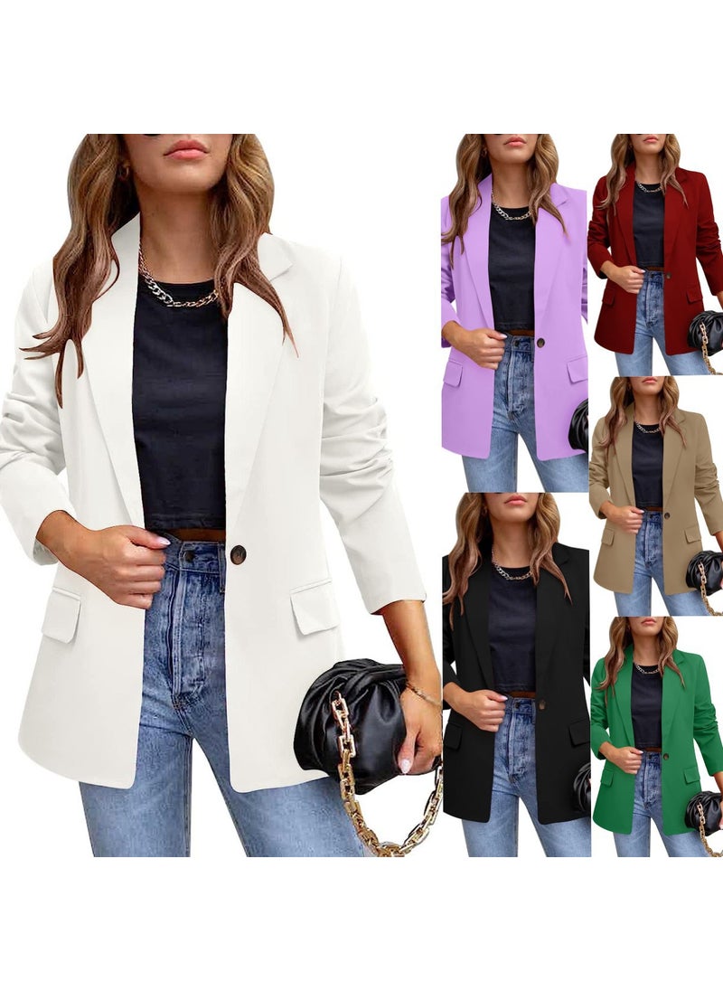 Generic 2024 Autumn Winter Tailored Blazer for Women Black  - Image 3
