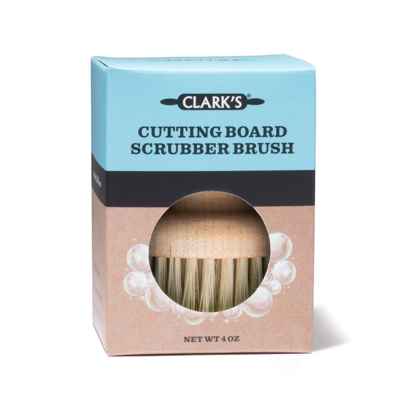 CLARK'S Cutting Board Oil Scrub Brush - Round Wood Applicator for Food Grade Mineral Oil and Wax on Wooden Bamboo, Cast Iron, and Utensils â€“ Maple Construction â€“ Kitchen Countertops Food Safe - Image 3