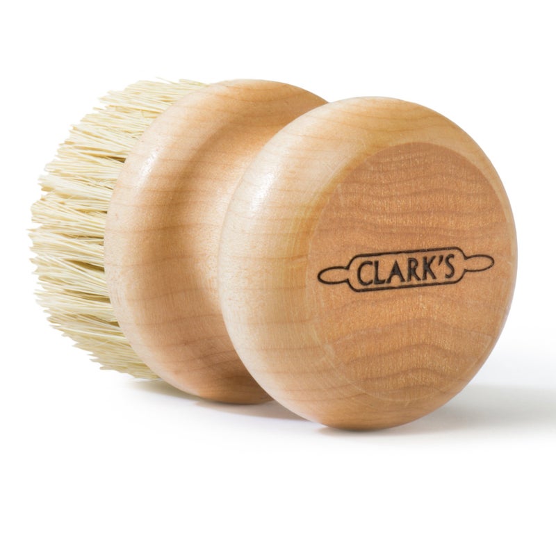 CLARK'S Cutting Board Oil Scrub Brush - Round Wood Applicator for Food Grade Mineral Oil and Wax on Wooden Bamboo, Cast Iron, and Utensils â€“ Maple Construction â€“ Kitchen Countertops Food Safe - Image 2