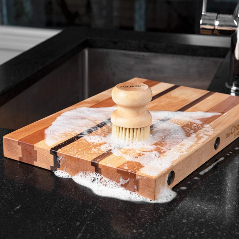 CLARK'S Cutting Board Oil Scrub Brush - Round Wood Applicator for Food Grade Mineral Oil and Wax on Wooden Bamboo, Cast Iron, and Utensils â€“ Maple Construction â€“ Kitchen Countertops Food Safe - Image 5
