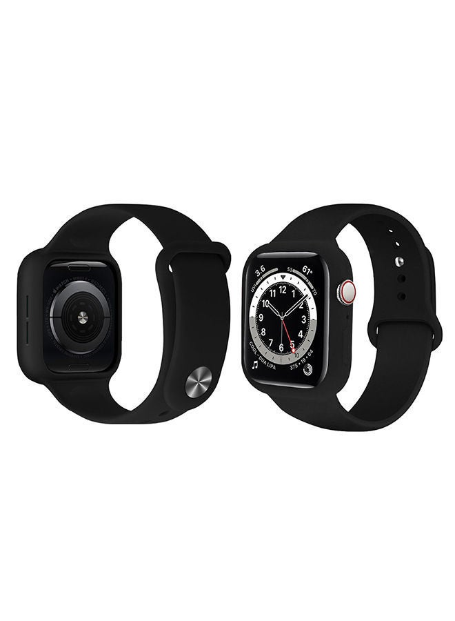 NIBEMINENT Replacement Band For Apple Watch Series 6/SE/5/4 Black