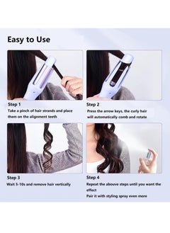 McDou 32mm Automatic Curler Tourmaline Ceramic Curling Wand 360° Rotating Curling Wand 3 Temperature Settings Dual Voltage and Anti-Scalding Create Beautiful Curls  - Image 4