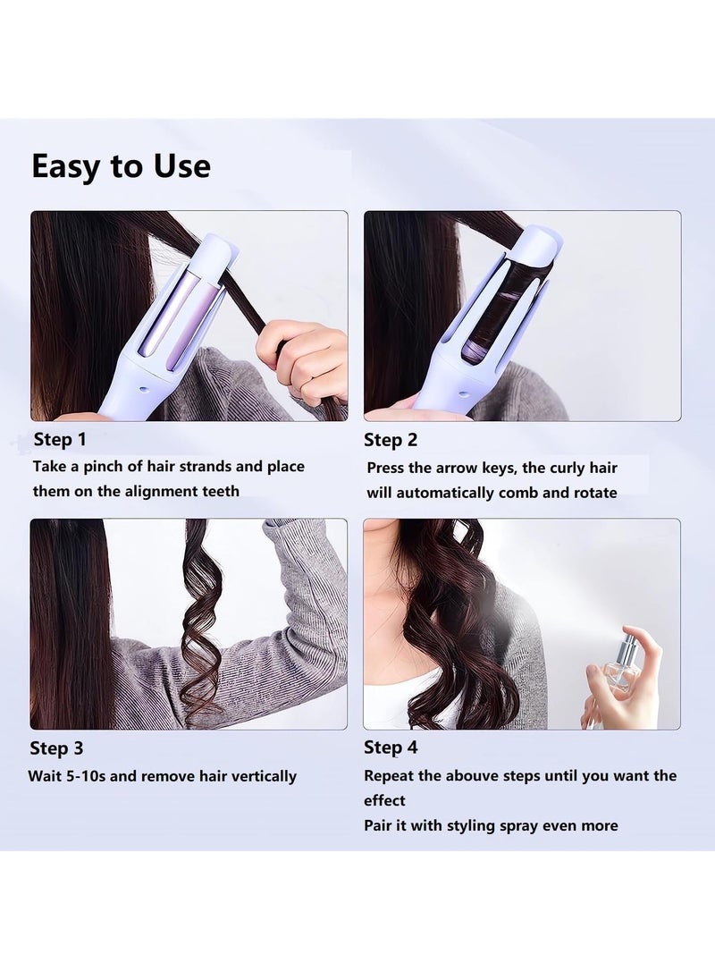 McDou - 32mm Automatic Curler Tourmaline Ceramic Curling Wand 360° Rotating Curling Wand 3 Temperature Settings Dual Voltage and Anti-Scalding Create Beautiful Curls - Image 1