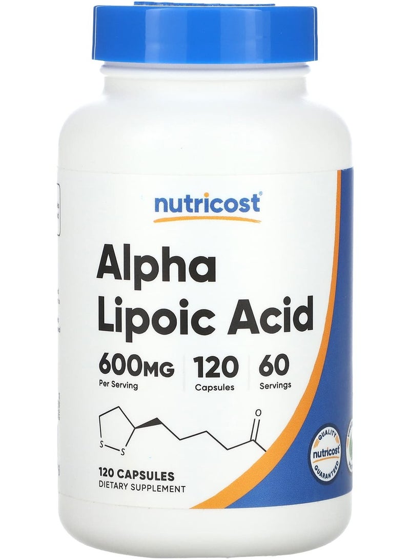 Nutricost Alpha Lipoic Acid, 600 mg, 120 Capsules (300 mg per Capsule)