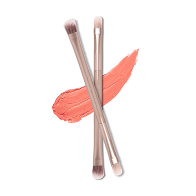 Professional Double-head Makeup Brush Eye Shadow Brush Foundation Powder Brushes with Metal Handle - Image 3