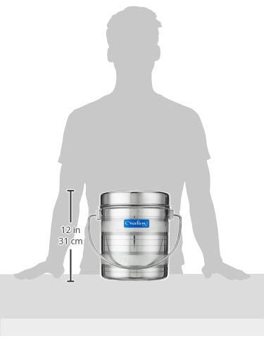 Neelam Neelam Stainless Steel 13 22 Gauge Diamond Milk Pot 2600 ml Stainless Steel Storage Can Useable As Steel Dabba Milk ghee Oil Storage Etc Heavy Jointless Body Induction Compatible Silver - Image 4